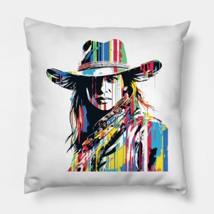 American Cowgirl Western Country Tradition Culture Abstract Pillow