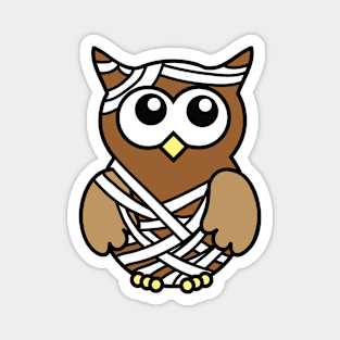 Cute Owl Dressed as Mummy Magnet