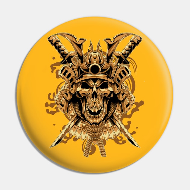 Skull samurai Pin by Chack Loon