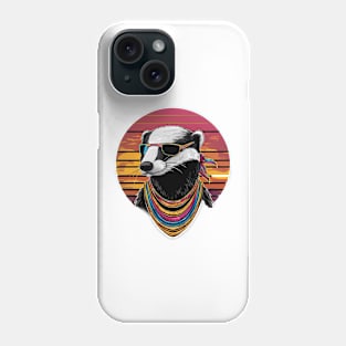 Cool retro honey badger Phone Case