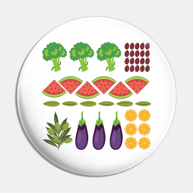 Food Flat Lay Pin by SWON Design