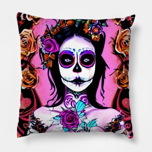 Day of The Dead Art Pillow