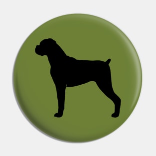 Boxer Dog Silhouette Pin