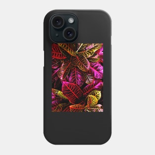 Pink Crotons Plant Phone Case