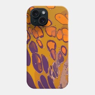 Bright Orange and Purple, Acrylic Organic Textures - WelshDesignsTP001 Phone Case