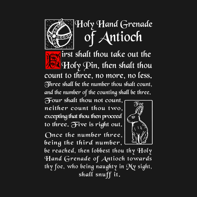 Holy Hand Grenade Of Antioch by rosecanderson