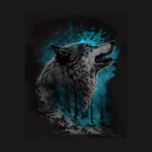 Wolf with blue sky T-Shirt