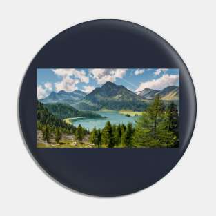 Mountain and forest Pin
