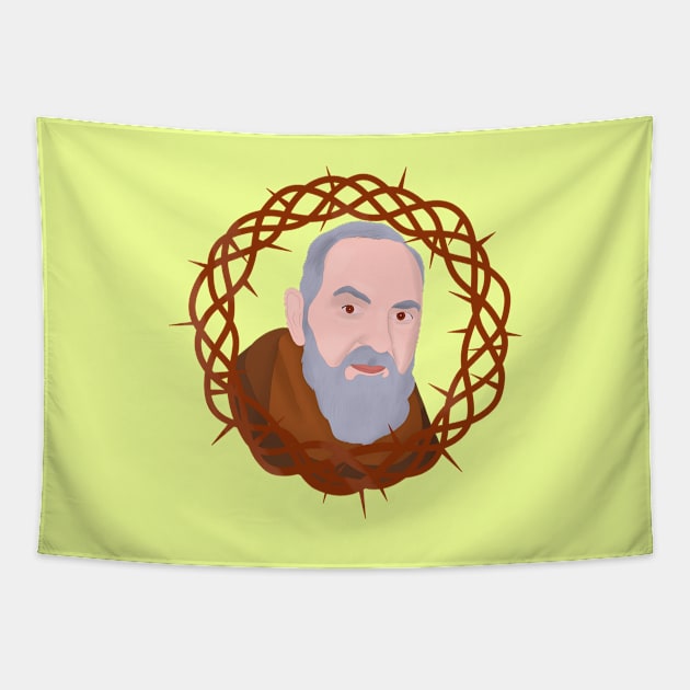 Saint Pius of Pietrelcina Padre Pio Tapestry by DiegoCarvalho