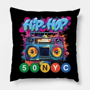 HIP-HOP 50 NYC Pillow