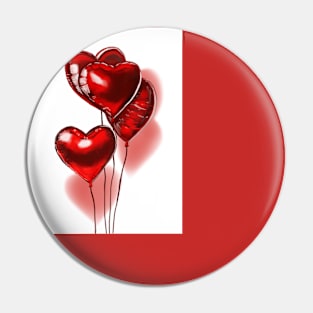 Heart Balloons Pin