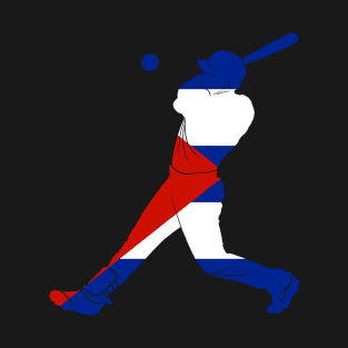 Cuba Flag Cuba Baseball Player T-Shirt