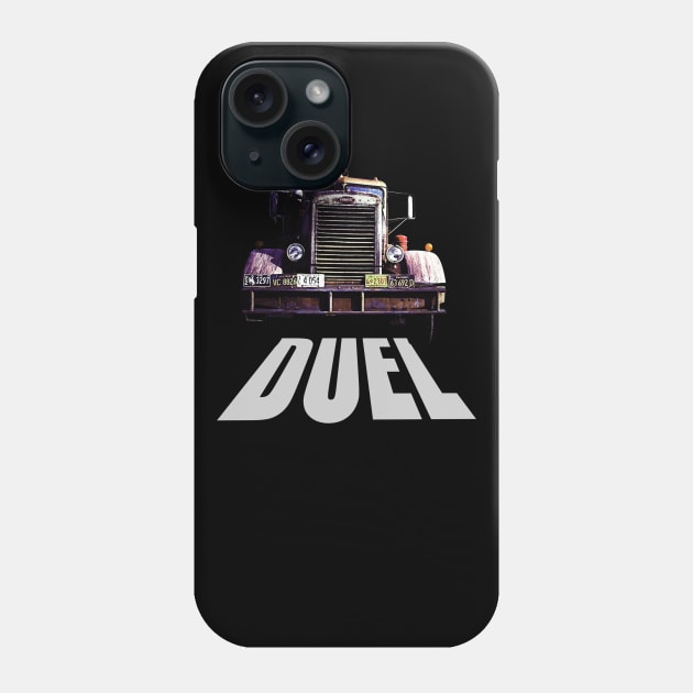 Duel Movie Poster - Peterbilt Truck Phone Case by MoonwalkerInk