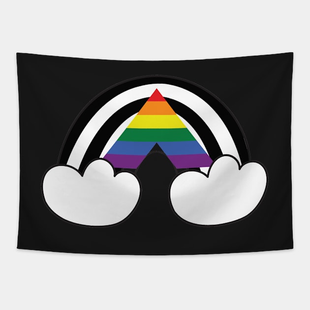 Straight Ally pride flag Tapestry by snowshade