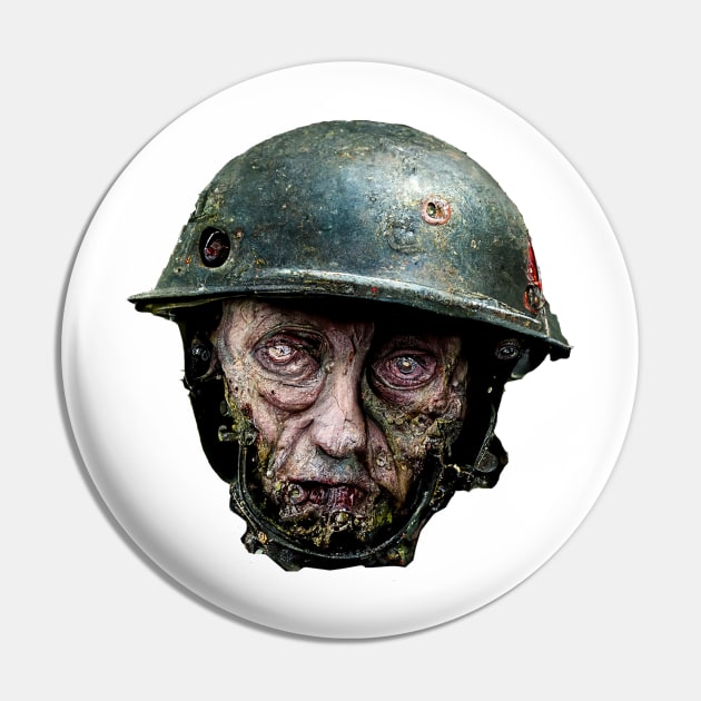 Zombie Nazi Head, WW2 zombie soldier Pin by rolphenstien