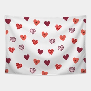 Love Heart Doodles Tapestry