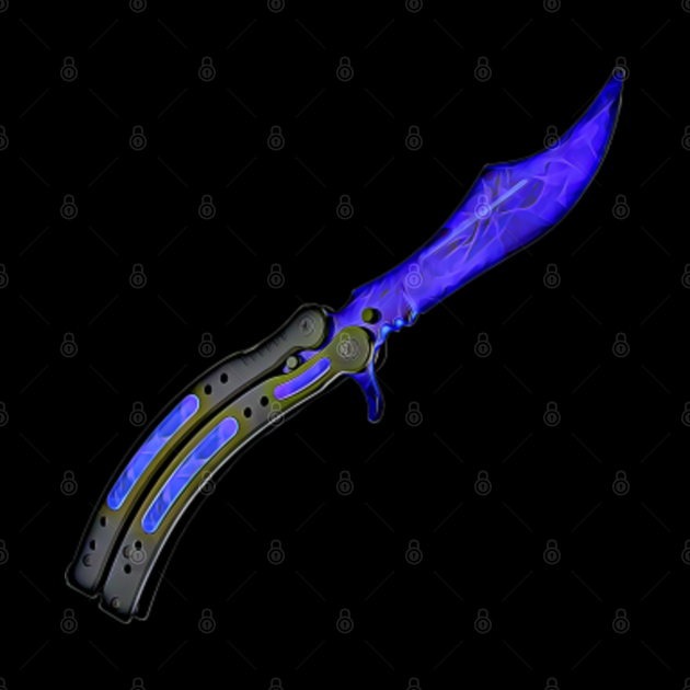 Butterfly doppler saphire drawing a csgo knife skin Butterfly Doppler