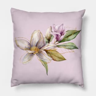 Magnolia Flowers Pillow