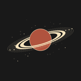 The Ringed Planet - Orange T-Shirt