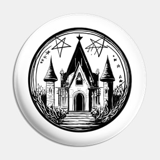 Halloween church on fire Pin