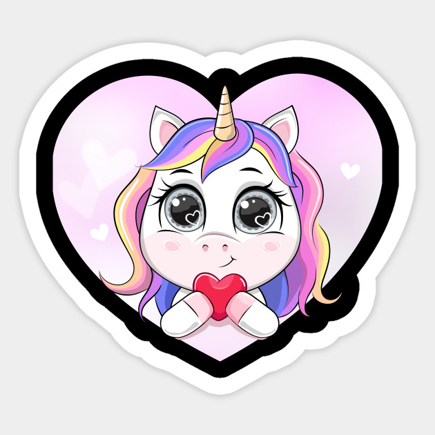 Cartoon Unicorn Heart Shape Holding Heart Tshirt Unicorn Heart Shape Holding Heart Sticker Teepublic,Shy Girl Drawing Cartoon