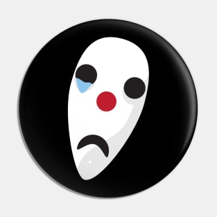 The crying clown face Pin