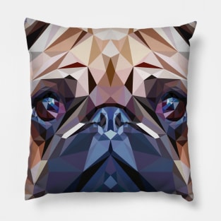 Funny Pug Polygon Dog Head Pet Gift Pillow