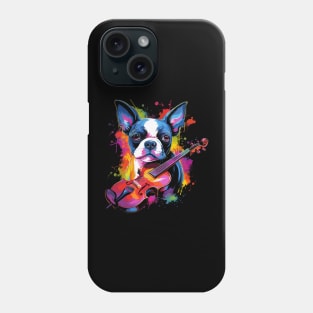 Boston Terrier Playing Violin Phone Case