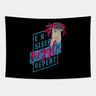 Eat. Sleep. WIGGLE. Repeat. - Vintage Tapestry