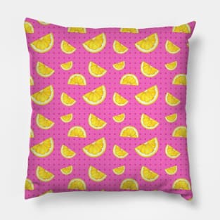 Lemons in pink Pillow