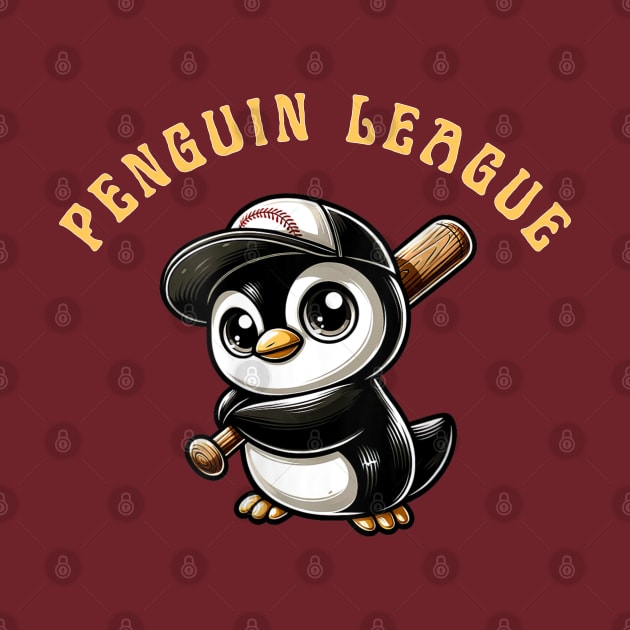 Little penguin baseball league by Dreamsbabe