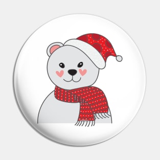 Cute Winter Polar Bear Pin