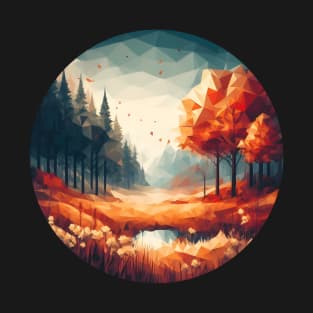 Low Poly Autumn Forest T-Shirt