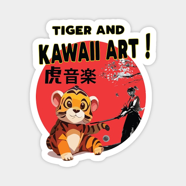 Kawaii Cute and Zodiac Tiger Magnet by Suldaan Style