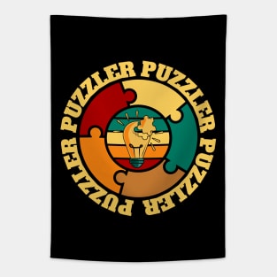 Retro puzzle lover gift. Tapestry