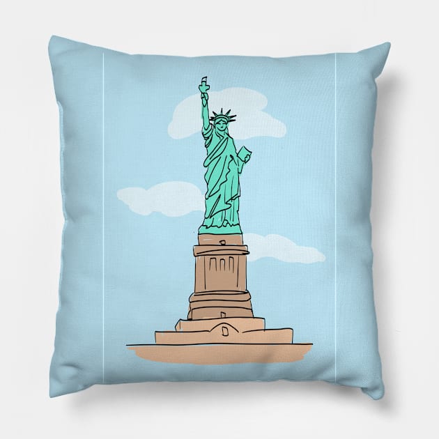 Statue of Liberty Pillow by ShopBuzz