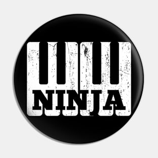 Funny Keyboard Piano Ninja, Pianist Piano Player Teacher Pin