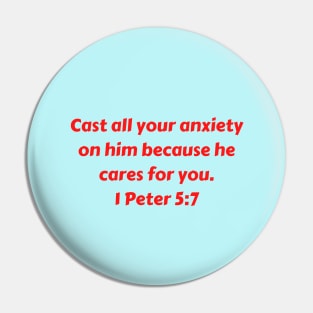 Bible Verse 1 Peter 5:7 Pin