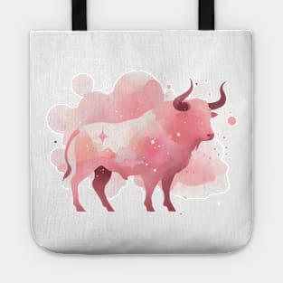 Pink Taurus watercolor Tote