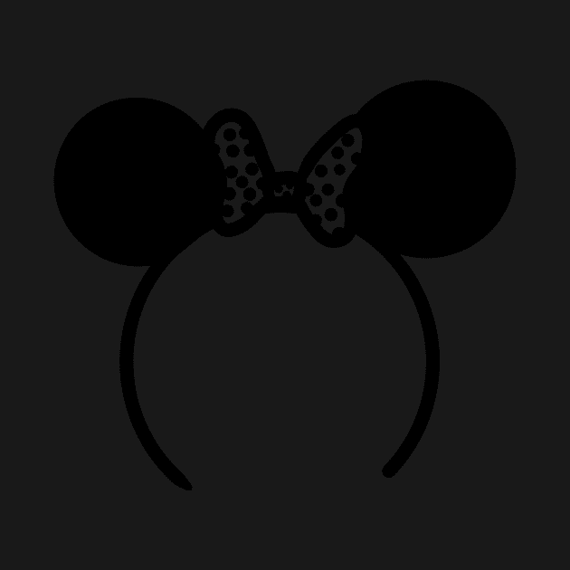 Black and White Minnie Ears by CalliesArt