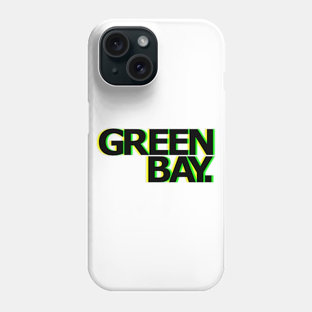 GREEN BAY NEON Phone Case by qix