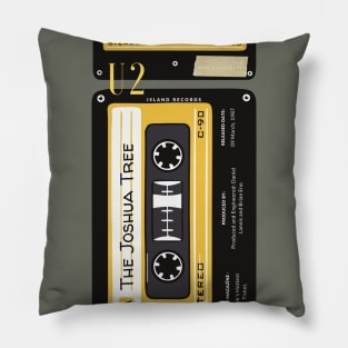 Yellow Black U2 Cassette Tape - Great Gift For U2 Lovers - Music Lovers Gift - Gift For Music Teacher Pillow