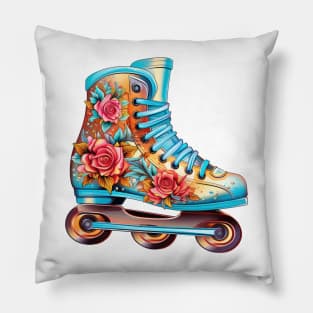 90s Retro Ice Skates Pillow