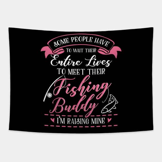 Fishing Mom and Baby Matching T-shirts Gift Tapestry by KsuAnn