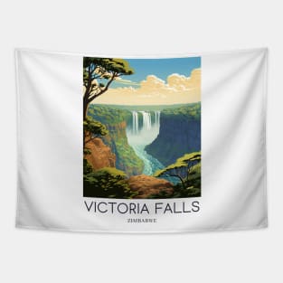 A Pop Art Travel Print of Victoria Falls - Zambia / Zimbabwe Tapestry