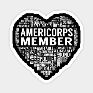 AmeriCorps Member Heart Magnet