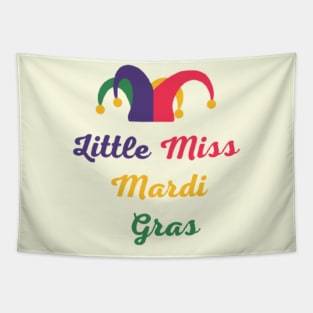 Little Miss Mardi Gras Tapestry