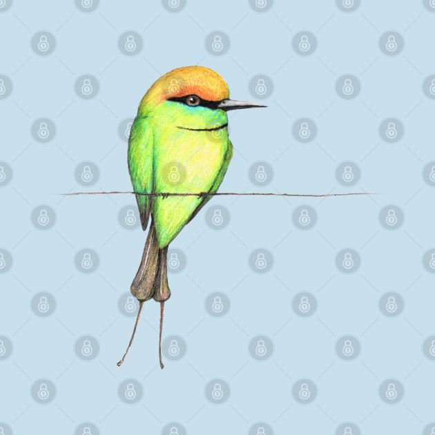 Green bee eater by Bwiselizzy