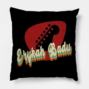 erykah badu vintage Pillow