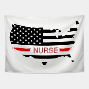 Thin Line Nurse Flag Tapestry